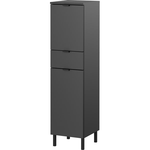 Антрацитен висок тесен шкаф за баня 30x120 cm Arcena – Germania-image-2