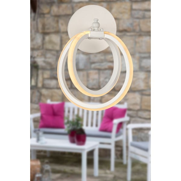 Бяла метална LED стенна лампа Sezen – Squid Lighting-image-1