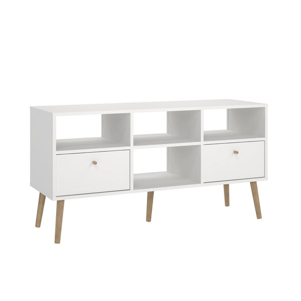 Бяла маса за телевизор 117x61 cm Bodo - Tvilum-image-2