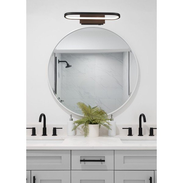 Матово черно LED осветление за стена (дължина 40 см) Gianni - Trio-image-1