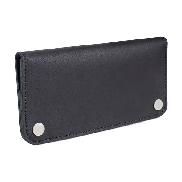 Černá kožená peněženka Woox Triviala Ater