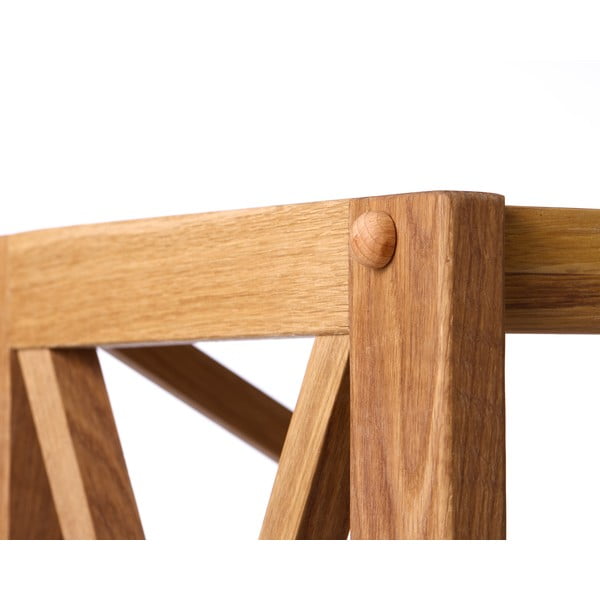 Стелаж от масивен дъб в естествен цвят 70x198 cm X-Shelf – Unique Furniture-image-3