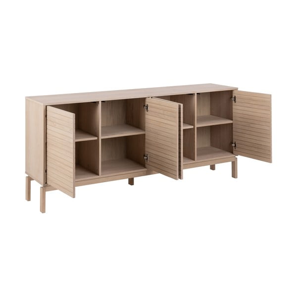 Нисък скрин от дъб  в естествен цвят 180x80 cm Linley – Actona-image-3