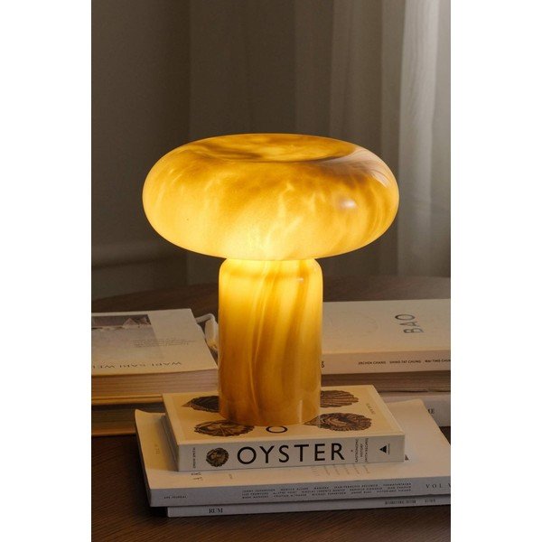 Стъклена настолна лампа в цвят каки (височина 28 cm) Aurora – Ellos Home-image-1