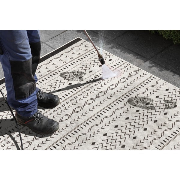 Черно-кремав килим за открито , 80 x 250 cm Kuba - NORTHRUGS-image-1