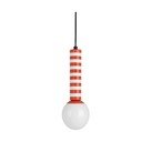Червено метално висящо осветително тяло ø 12 cm Rayado Retro – Leitmotiv