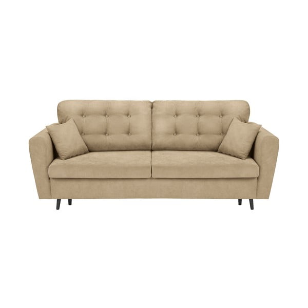 Бежов триместен разтегателен диван с място за съхранение Lyon - Cosmopolitan Design