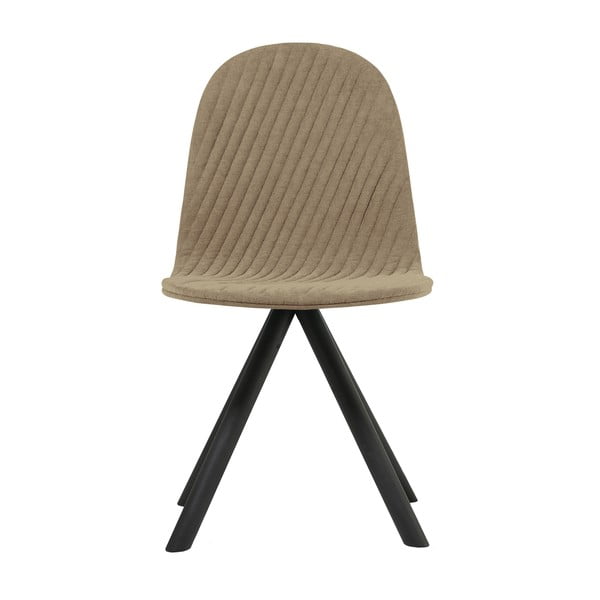 Béžová židle s černými nohami Iker Mannequin Stripe