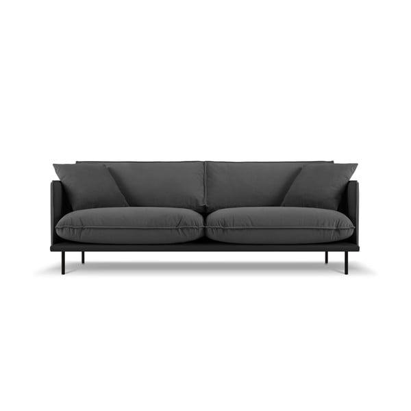 Тъмно сив диван с кадифена повърхност Auguste - Interieurs 86