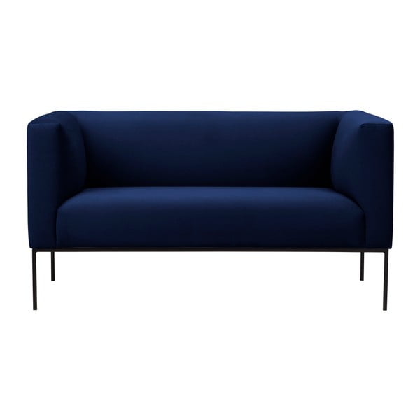 Тъмносин кадифен диван Neptune, 145 cm - Windsor & Co Sofas