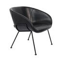 Черно кресло от изкуствена кожа Feston - Zuiver