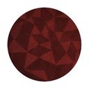 Ръчно изработен вълнен кръгъл килим в цвят бордо ø 160 cm Shard Red – Flair Rugs