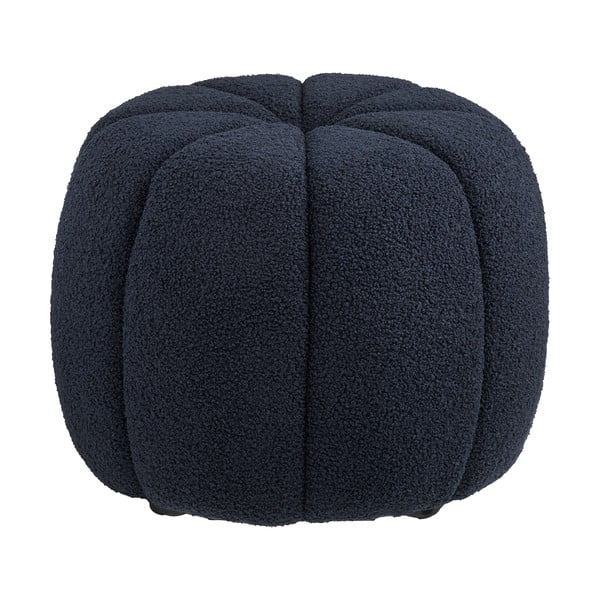 Тъмносиня табуретка от прежда с примки от букле Paisley – House Nordic-image-2