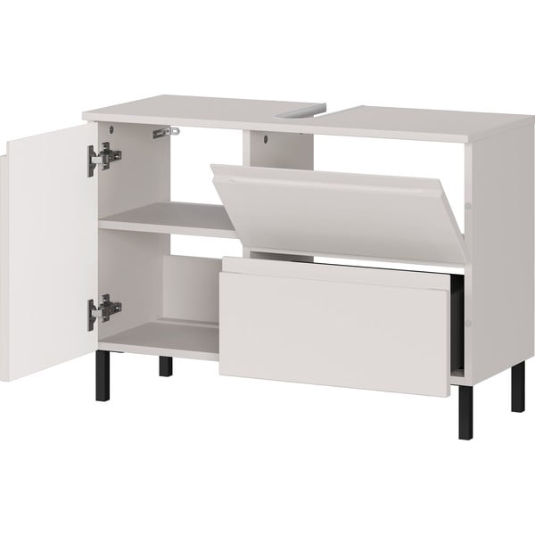 Кремав нисък шкаф за мивка 80x56 cm Salinas – Germania-image-3