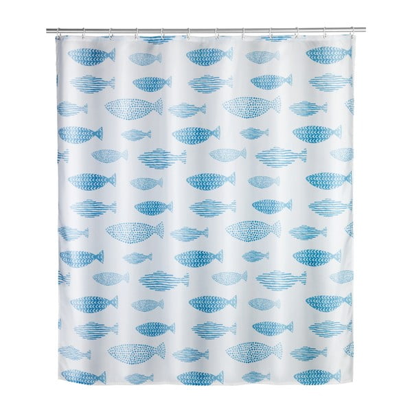 Устойчива на мухъл завеса за душ , 180 x 200 cm Aquamarin - Wenko