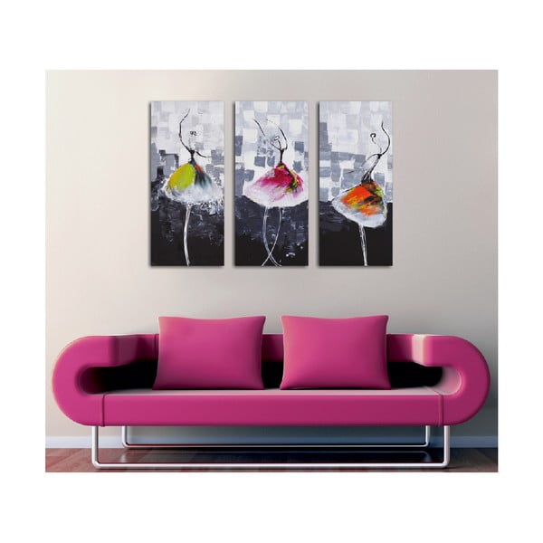 Картина от 3 части върху платно Танцьори - Wallity-image-2