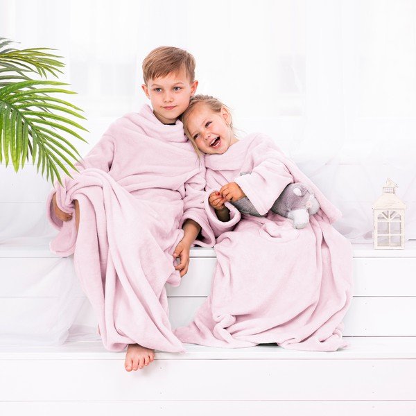 Розово бебешко телевизионно одеяло с ръкави Lazykids Lazy Kids - DecoKing-image-3