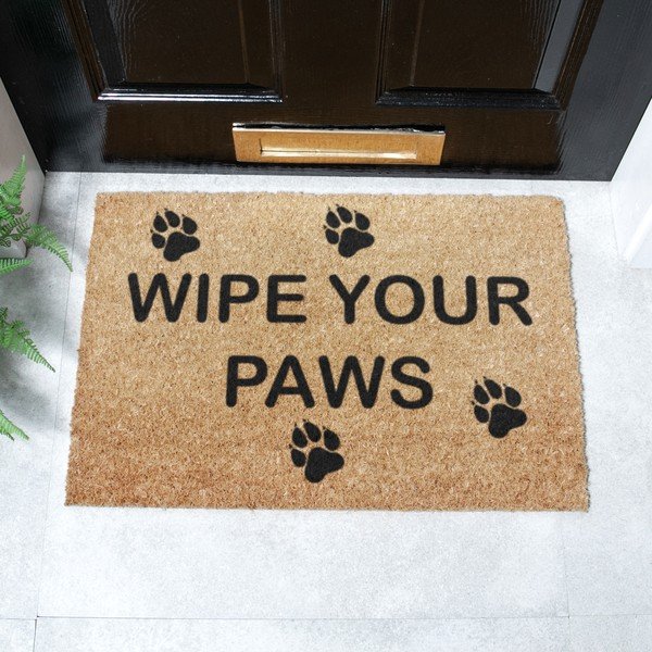 Изтривалка от кокосови влакна 40x60 cm Wipe Your Paws – Artsy Doormats-image-2