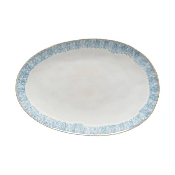 Бяло-синя керамична табла за сервиране Brisa, дължина 41 cm - Costa Nova