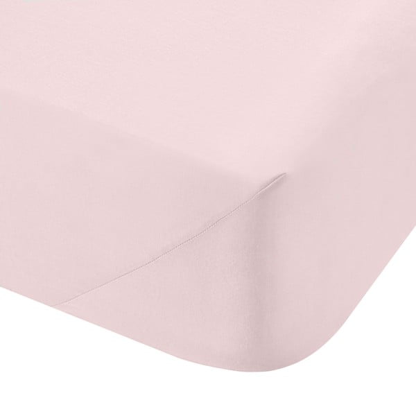 Розов памучен чаршаф Blush, 90 x 190 cm - Bianca