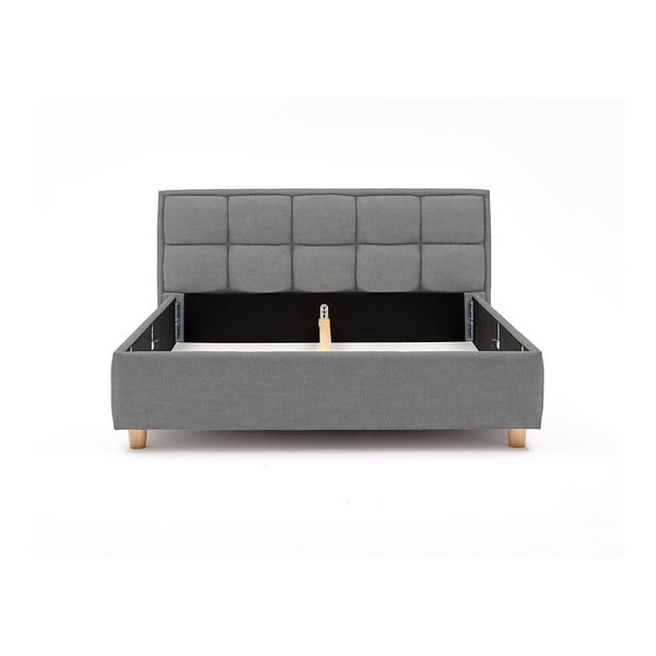 Светлосиньо двойно легло с решетка и място за съхранение , 160 x 200 cm Karme - ProSpánek-image-3