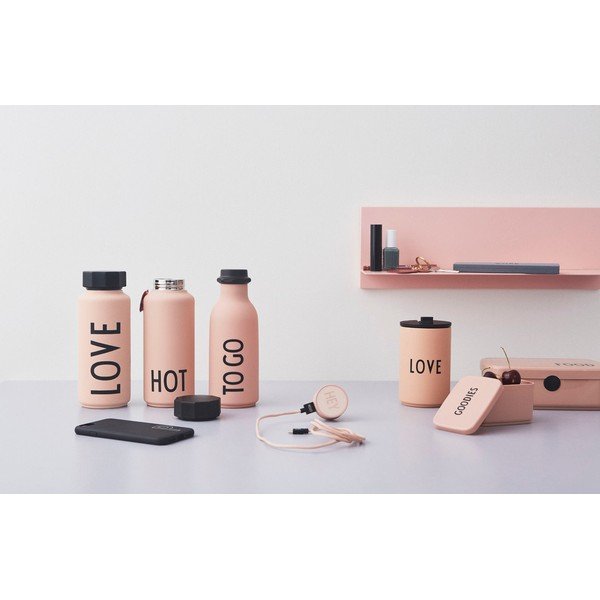 Розова термобутилка , 500 ml Hot - Design Letters-image-4