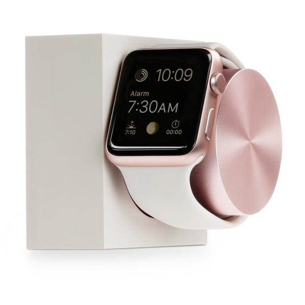 Бяло-розова мраморна стойка за зареждане за Apple Watch Dock - Native Union