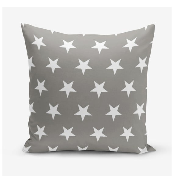 Сива калъфка за възглавница с мотив на звезда 45 x 45 cm - Minimalist Cushion Covers