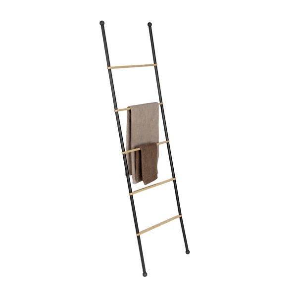 Черна/естествена метална декоративна стълба Bambusa - Wenko-image-3