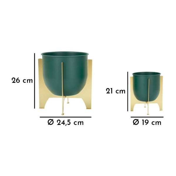 Метални покрития за кашпи в комплект от 2 бр. ø 24 cm Grent Shet – Mauro Ferretti-image-3