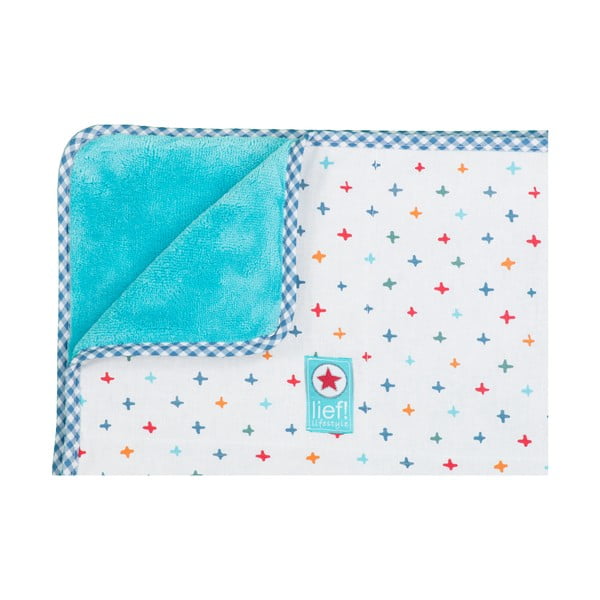 Синьо и бяло покривало за детско легло , 100 x 150 cm - Tiseco Home Studio-image-1