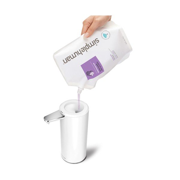 Бял автоматичен дозатор за сапун от стомана 266 ml - simplehuman-image-4