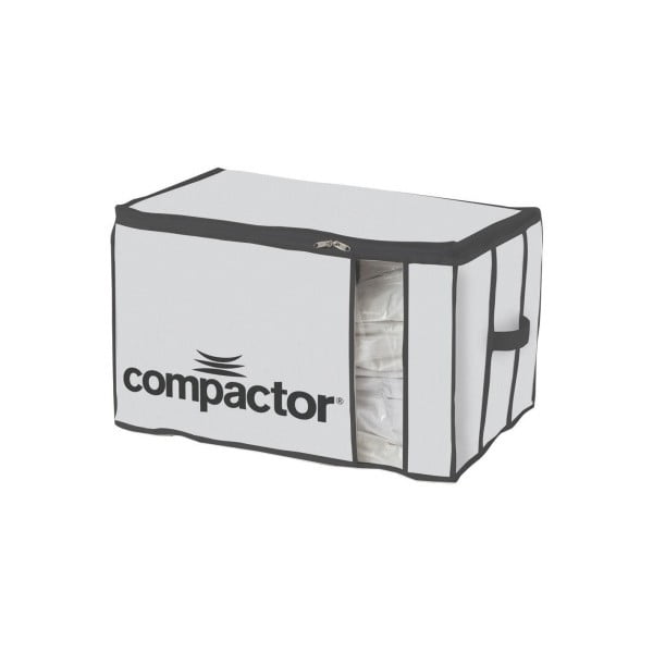 Bílý textilní úložný box Compactor Brand XXL Grande
