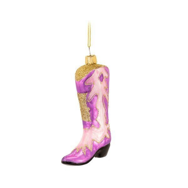 Стъклена Коледна украса 7 cm Cowboy Boot – Sass & Belle