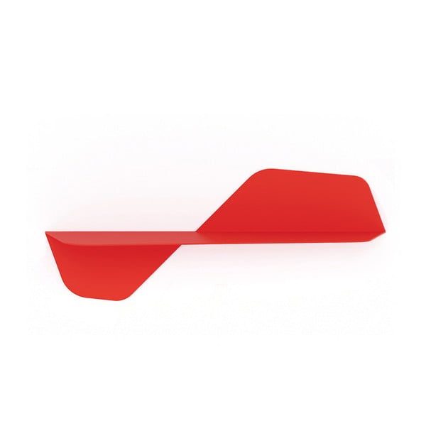 Červená nástěnná police MEME Design Flap, délka 80 cm