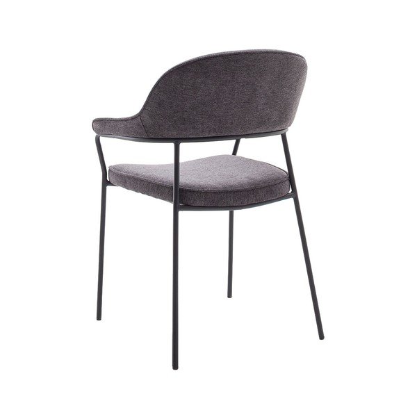 Тъмносив трапезен стол с подлакътници Kindersley – Unique Furniture-image-3