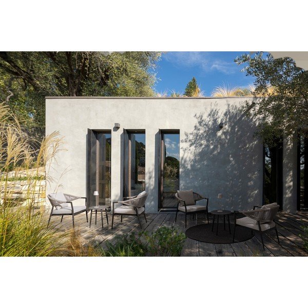 Алуминиев градински комплект за отдих в цвят каки/кафяво-сив за 2 Millor – Bizzotto-image-1