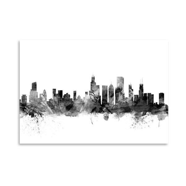 Плакат Чикаго Илинойс, 42 x 30 cm - Americanflat