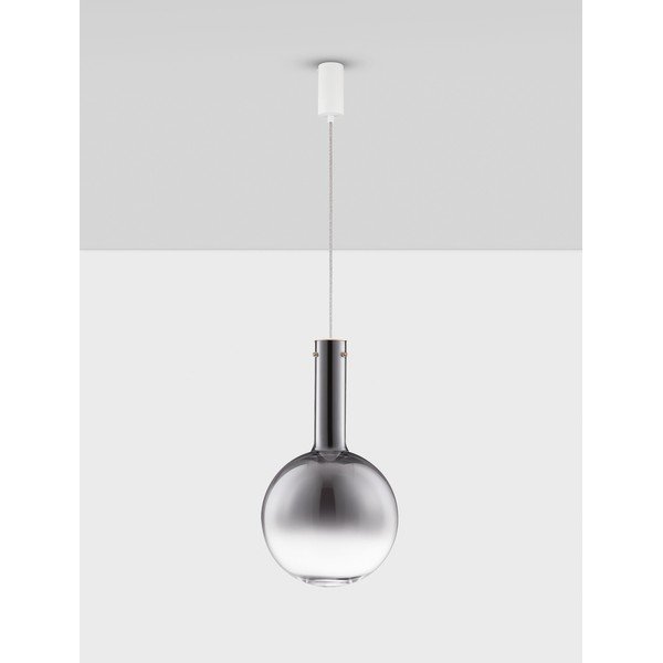 Сиво стъклено LED затъмняващо се висящо осветително тяло ø 30 cm Nostos – Nova Luce-image-2