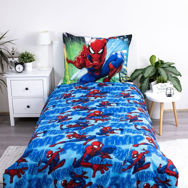 Единично  детско памучно спално бельо 140x200 cm Spider-man – Jerry Fabrics-image-3