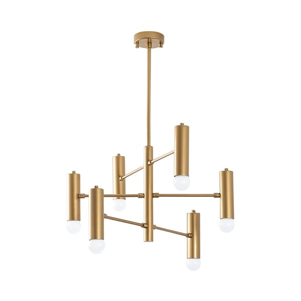 Висящо осветително тяло  в златист цвят с метален абажур Gharib – Opviq lights-image-2