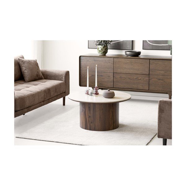 Тъмнокафяв скрин от декор от дъб  180x75x45 cm Darwin – House Nordic-image-4