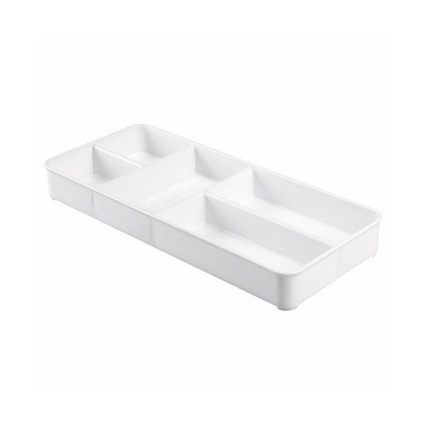 Bílý kosmetický organizér InterDesign Rain, délka 18 cm-image-1