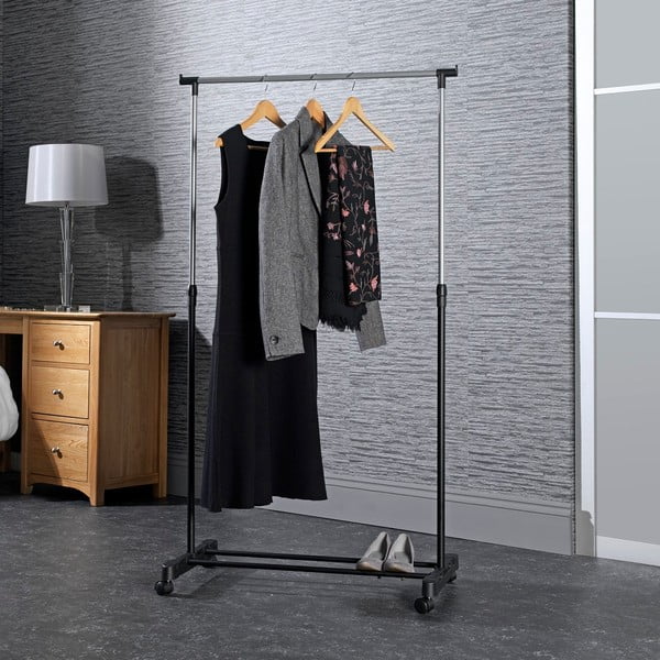 Черна метална стойка за дрехи 85x94x48 cm – Addis-image-1
