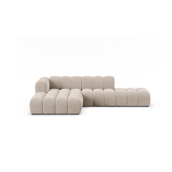 Бежов ъглов диван (ляв ъгъл) Lupine – Micadoni Home