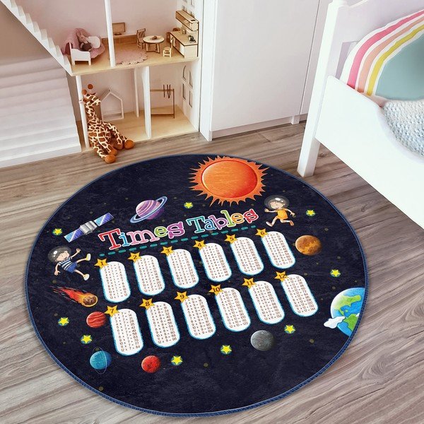 Черен детски килим ø 80 cm Comfort - Mila Home-image-3