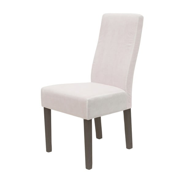 Бял трапезен стол с тъмнокафяви крака Titus - Canett