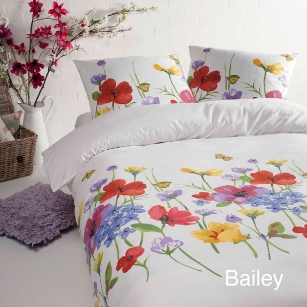 Спално бельо за двойно легло от памучен сатен Bailey, 240 x 200 cm - Ekkelboom