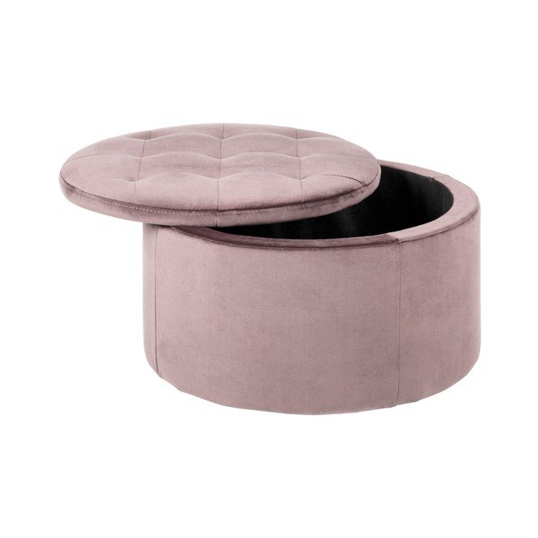 Розов кадифен пуф , ⌀ 60 cm Retina - Actona-image-1