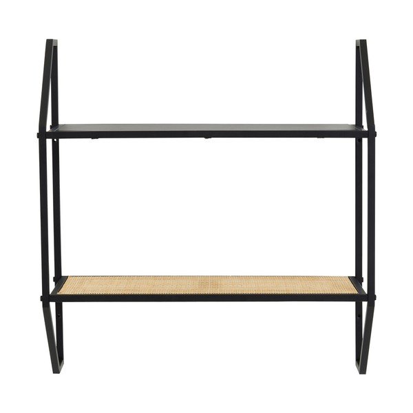 Черен/в естествен цвят на няколко нива метален стенен рафт 61 cm Depok – Premier Housewares-image-4